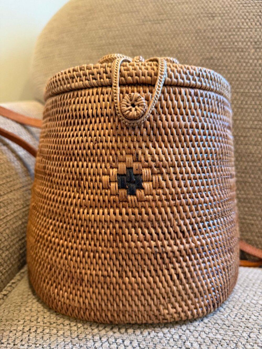 Sundara Rattan Backpack Bali Woven Bag Boho Summer - Picture 3 of 10